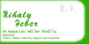 mihaly heber business card